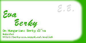 eva berky business card